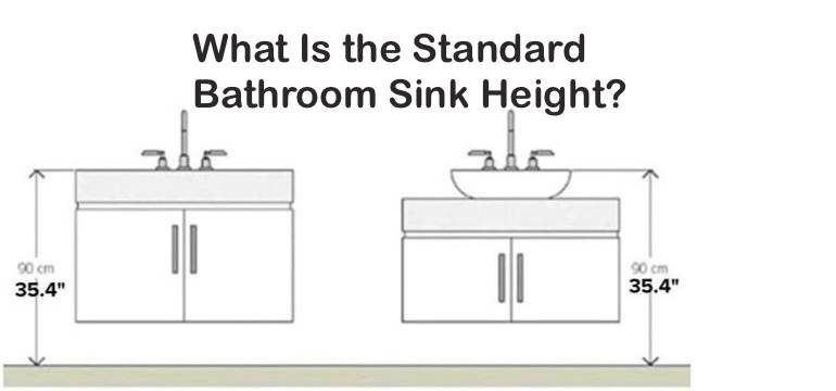 ideal height of bathroom sink