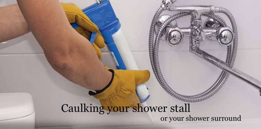 shower caulk caulking job stall surround completing choosing right