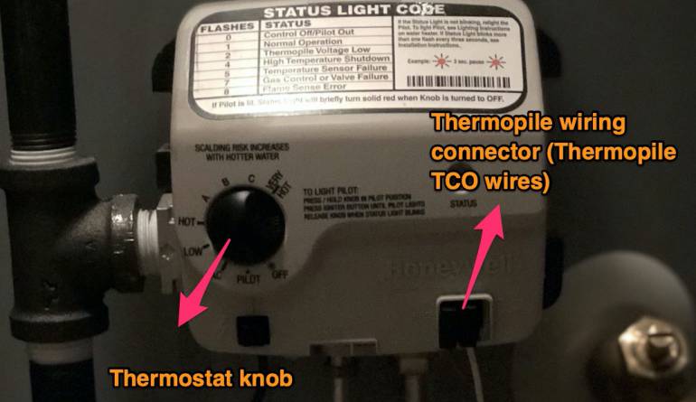 Thermopile Voltage Low on Water Heater 