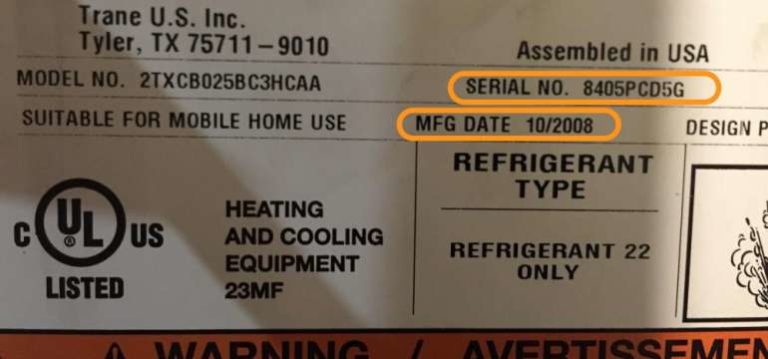 Trane Furnace Age: How To Read The Serial Number